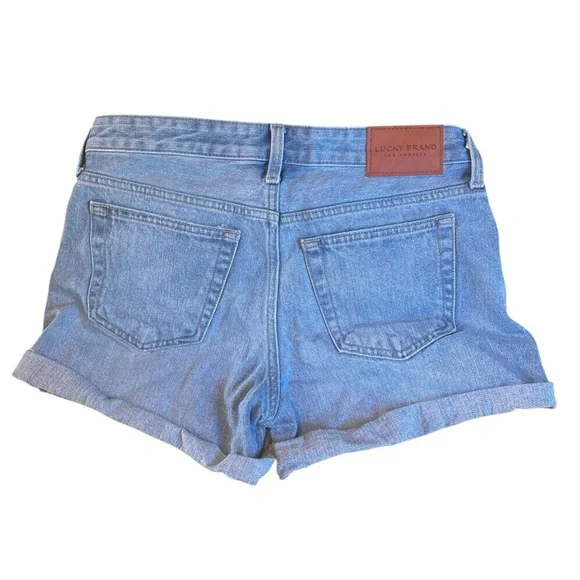 Lucky Brand Blue Jean Shorts Distressed Cut-Off Style - Picture 3 of 3